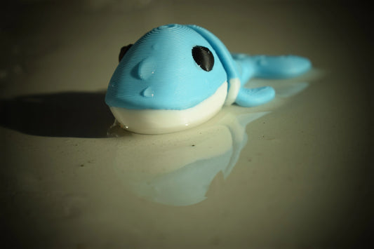 FlexiPets Flexi Walvis - vooraanzicht met weerspiegeling in het water 